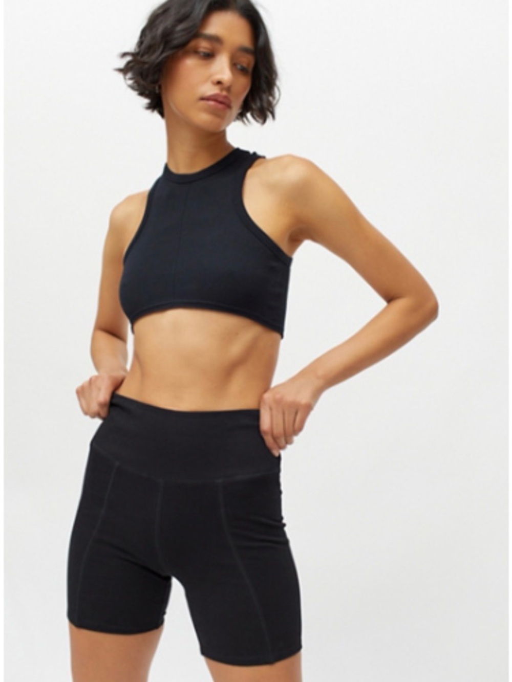 NIA Contour Bike Short- Black High-Rise Women, large, cotton